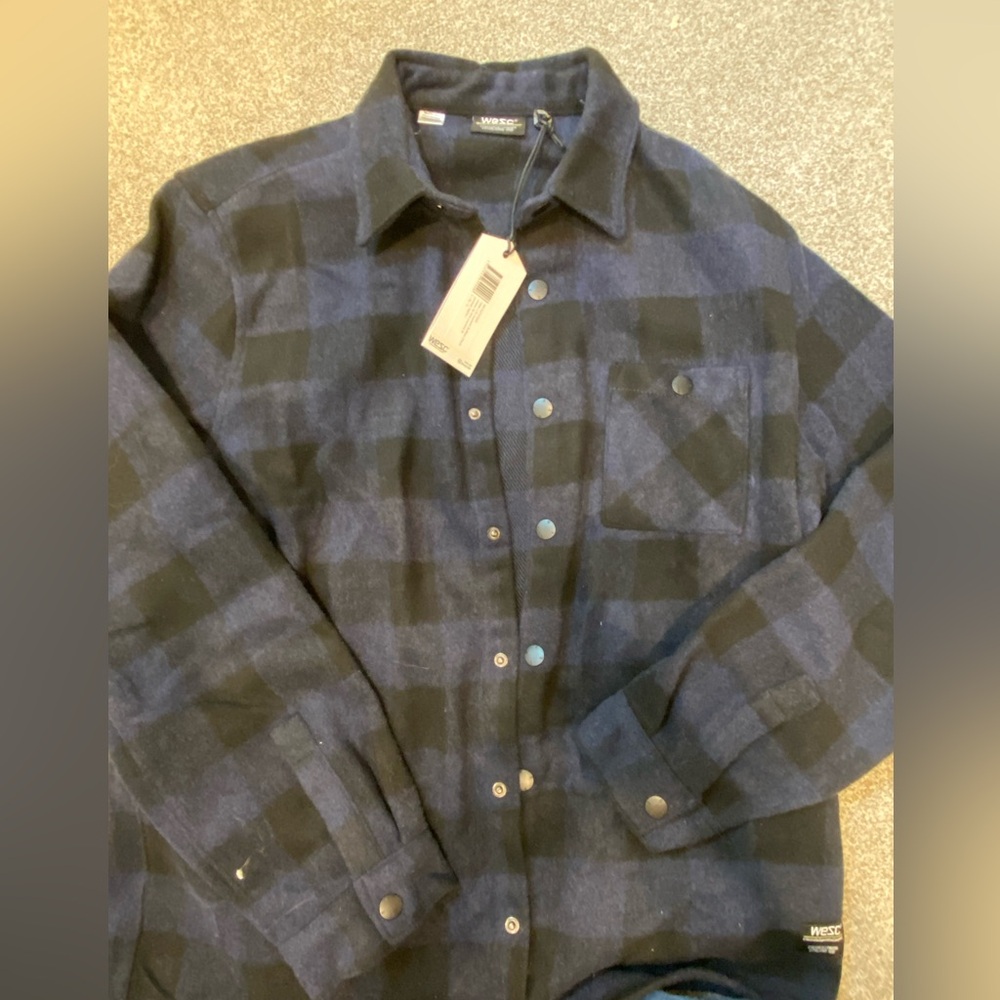 Wesc Stockholm Sweden, NWT Buffalo Plaid Shirt, L